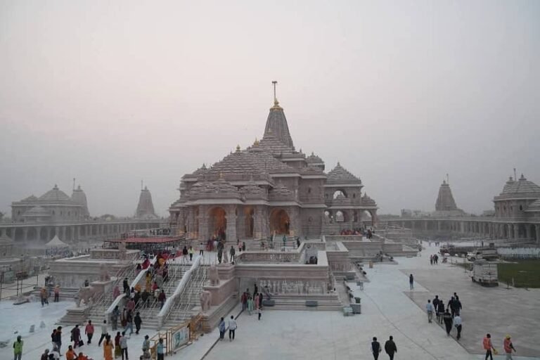 Grand religious rituals begin at Ram Temple complex, preparations in full swing for flag hoisting ceremony