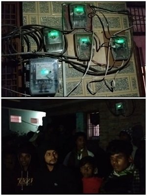 Colony residents protest against smart meter, accused of threatening women