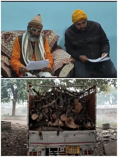 Illegal logging rampant in Ayodhya, Saint Das alias Rajesh Manav exposes the racket