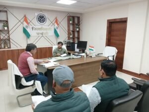 A review meeting of land consolidation works was held in the Collectorate room under the chairmanship of District Magistrate Chandra Mohan Garg.