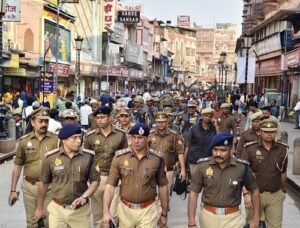 The Additional Commissioner of Police conducted a route march in the city area in view of Friday prayers and December 6th.