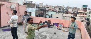 Kites are flying high in Varanasi, filling the sky with a colorful spectacle.