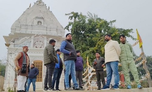 "Demand for strict action against village head Mohammed Amir for insulting Sanatan Dharma and disrupting social harmony."