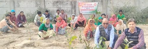 Tree plantation program in Railgaon Colony as part of the 150th anniversary of "Vande Mataram".