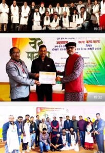 A national painting workshop was held at the Sanskar Bharati camp to commemorate the 150th anniversary of the Vande Mataram song.