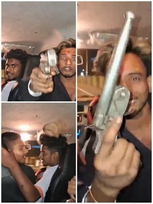 Lucknow: Open display of weapons in Nigoha raises questions about the Yogi government's zero-tolerance policy.