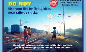 Railways appeal against flying kites near electrified lines