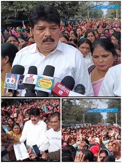 A memorandum was submitted in Ayodhya at the call of the Anganwadi Joint Front.