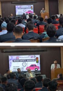 A road safety awareness program was organized at Shiyat Institute of Technology.