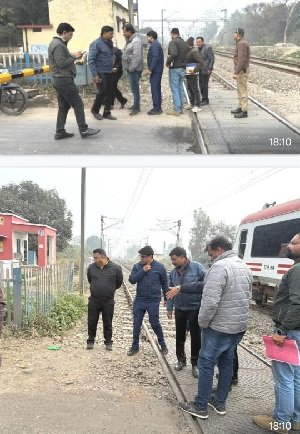 The Divisional Railway Manager of Northern Railway inspected the Lucknow-Sultanpur railway section.