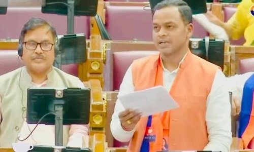 In the assembly session, Rohaniya MLA demanded various development works in his area.