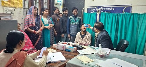 Health camp held at UPHC Jugauli; screening for TB, cancer and dental diseases conducted.