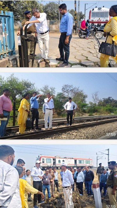 Divisional Railway Manager of North Eastern Railway along with divisional officers inspected Prayagraj, Rambagh station yard safety.