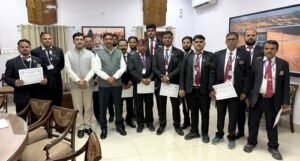 The Divisional Railway Manager honoured the ticket checking staff by giving them cash prizes for their excellent work.