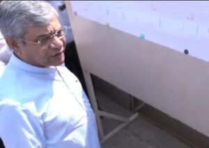 Railway Minister Ashwini Vaishnav inspects the proposed Mega Coaching Terminal site at Vatva, Gujarat