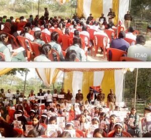 A joint Chaupal was organised at Kushalgaon Bazaar Police Station, Didarganj, regarding Mission Shakti and cyber crime awareness.