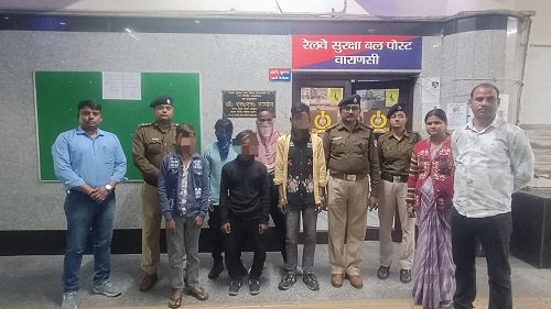 Eight minors rescued from child trafficking on train, two accused arrested
