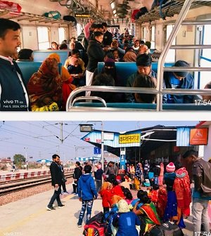 The Varanasi division conducted a joint ticket checking campaign on the Gorakhpur Cantt-Thawe-Chhapra Kacheri railway section.