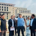 General Manager, Northern Railway inspected the under-construction station building for the second entrance at Lucknow Railway Station.