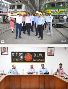 Visit to Bareka: General Manager of Chittaranjan Locomotive Works Mohit Chandra and PED/EE/Development of Railway Board Pankaj Sharma inspected
