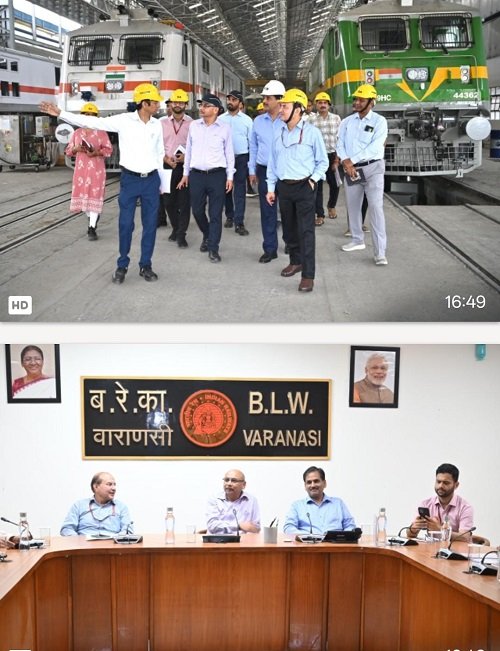 Visit to Bareka: General Manager of Chittaranjan Locomotive Works Mohit Chandra and PED/EE/Development of Railway Board Pankaj Sharma inspected
