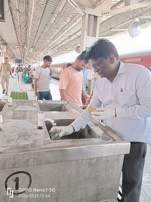 Samples Collected for Water Quality Testing at Varanasi Junction