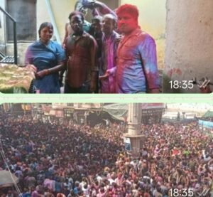 Holi celebrations were seen from the streets to the lanes in Kashi, with people playing Holi with great enthusiasm.