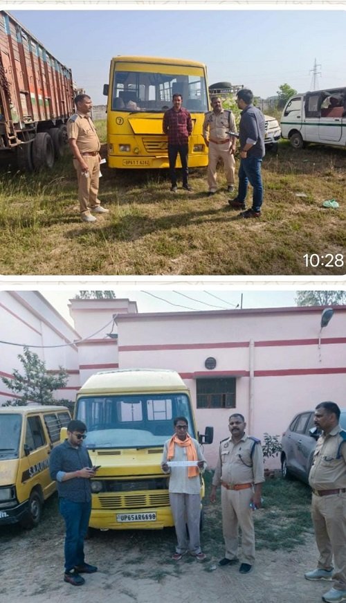 Special Enforcement Drive Against Unfit/Unpermitted School Vehicles in Varanasi