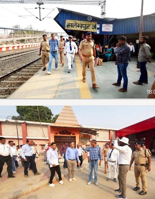 Divisional Railway Manager Ashish Jain inspected the Bhatni–Salempur railway section and stations.