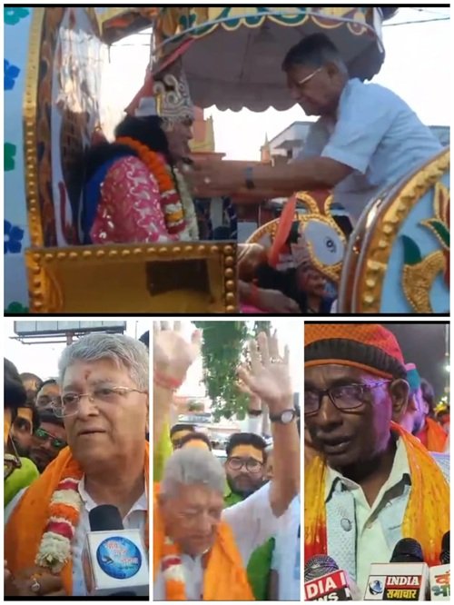 Grand Processions Held on Ram Navami; MLA Ved Prakash Gupta Flags Off the Event