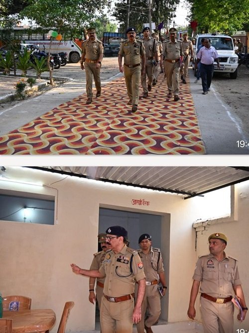 Message of Strict Policing in Ballia: SP Omvir Singh Inspects Ubhanv Police Station, Issues Strict Directives