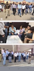 Divisional Railway Manager inspected Chhapra station under redevelopment works.