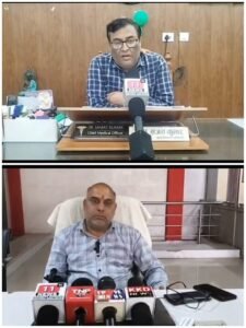 Mandal Matera President Kush Shukla lodges a complaint with the CMO regarding services at the Matera Sub-Health Centre.