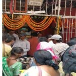 Ram Navami in Varanasi: Devotees throng the Bada Dev Temple, celebrating a festival of devotion marked by *Kanya Pujan* and the distribution of *Prasad*.