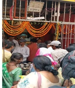 Ram Navami in Varanasi: Devotees throng the Bada Dev Temple, celebrating a festival of devotion marked by *Kanya Pujan* and the distribution of *Prasad*.