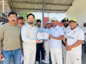 Powered by a brilliant batting performance from Senior Divisional Personnel Officer Abhinav Singh, the Administration defeated the Medical Department by 8 wickets.