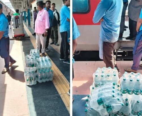 Major Railway Crackdown: Tightening the Noose on Illegal Vending on Trains; Fines Worth Thousands Imposed, Hundreds of Water Bottles Seized