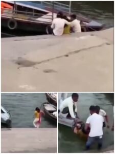 Dispute Erupts Over a Slap; Enraged Young Woman Jumps into the Ganges—Boatmen Save Her Life