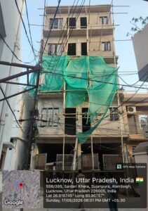 With the connivance of blind LDA officials, the five-storey illegal Burj Khalifa has come up in a 12-foot alley.