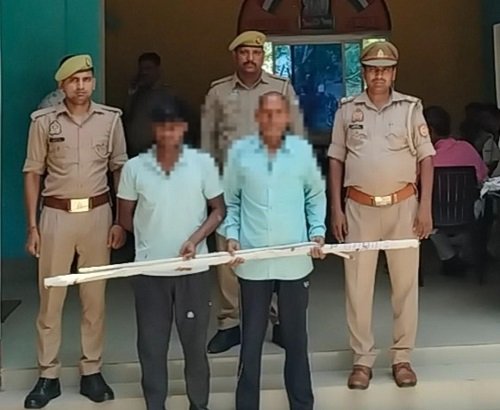 Major Action by Chandauli Police: Two Wanted Accused Arrested in Attempted Murder Case; Sticks and Rods Recovered