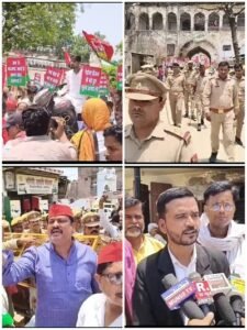 SP Metropolitan Committee Stages Protest; Submits Memorandum to Governor Against Inflation and NEET Irregularities