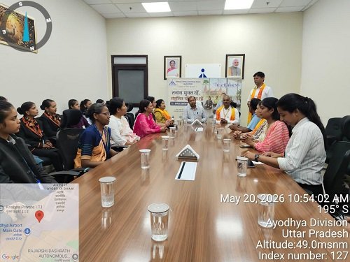 Kalyanmayi Ayodhya and Heartfulness organize a three-day stress management and meditation workshop at Maharishi Valmiki International Airport.