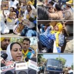 AAP's massive protest against smart meters in Lucknow, several activists detained