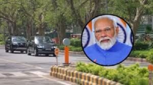 PM Modi sets an example himself, arriving at the Cabinet meeting with a convoy of just two vehicles.