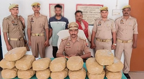 Major Action by Chandauli Police: Two Smugglers Arrested with Ganja Worth ₹8.5 Lakhs; Bike-Based Supply Network Busted