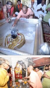 CM Yogi's Public Outreach Rooted in Faith in Kashi: Offering Prayers at the Shrines of Baba Vishwanath and Kaal Bhairav, Followed by Attendance at a Wedding Ceremony.