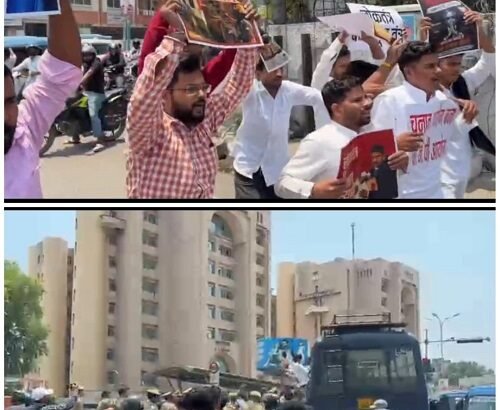 SP Stages Protest Outside Assembly; Raises Slogans Against Election Commission; Several Workers Detained