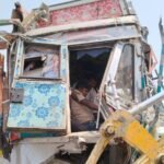 Horrific Road Accident in Rohaniya: Two Trucks Collide Head-on; Driver Critically Injured—Chaos Ensues Near Bhadwar Outpost