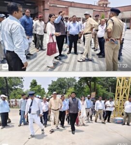 DRM reviews development works at Ballia station.
