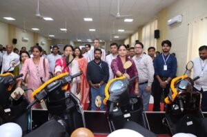 New lease of mobility for differently-abled railway employees; Varanasi Division distributes e-scooters.